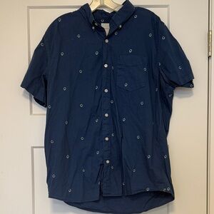 American Eagle Outfitters Dark Blue Casual Shirt